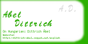 abel dittrich business card
